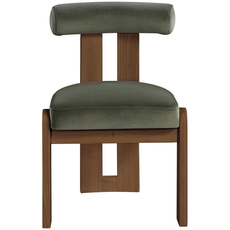 Meridian Furniture Arienzo Green Velvet Upholstered Dining Chair (Set of 2)