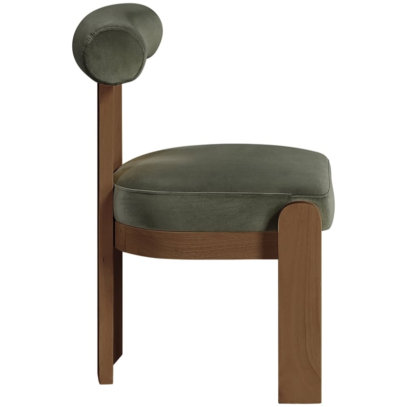 Meridian Furniture Arienzo Green Velvet Upholstered Dining Chair (Set of 2)