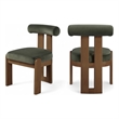Meridian Furniture Arienzo Green Velvet Upholstered Dining Chair (Set of 2)
