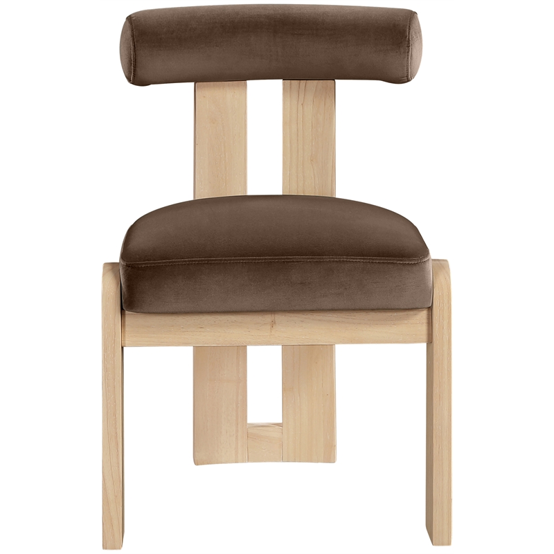 Meridian Furniture Arienzo Brown Velvet Upholstered Dining Chair (Set of 2)