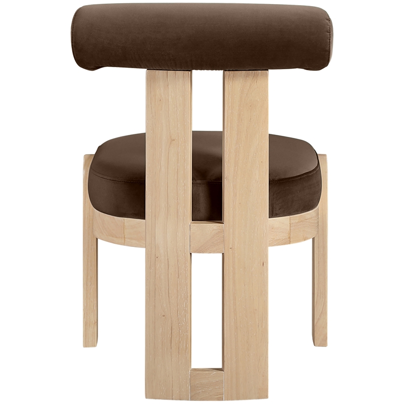 Meridian Furniture Arienzo Brown Velvet Upholstered Dining Chair (Set of 2)