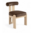 Meridian Furniture Arienzo Brown Velvet Upholstered Dining Chair (Set of 2)