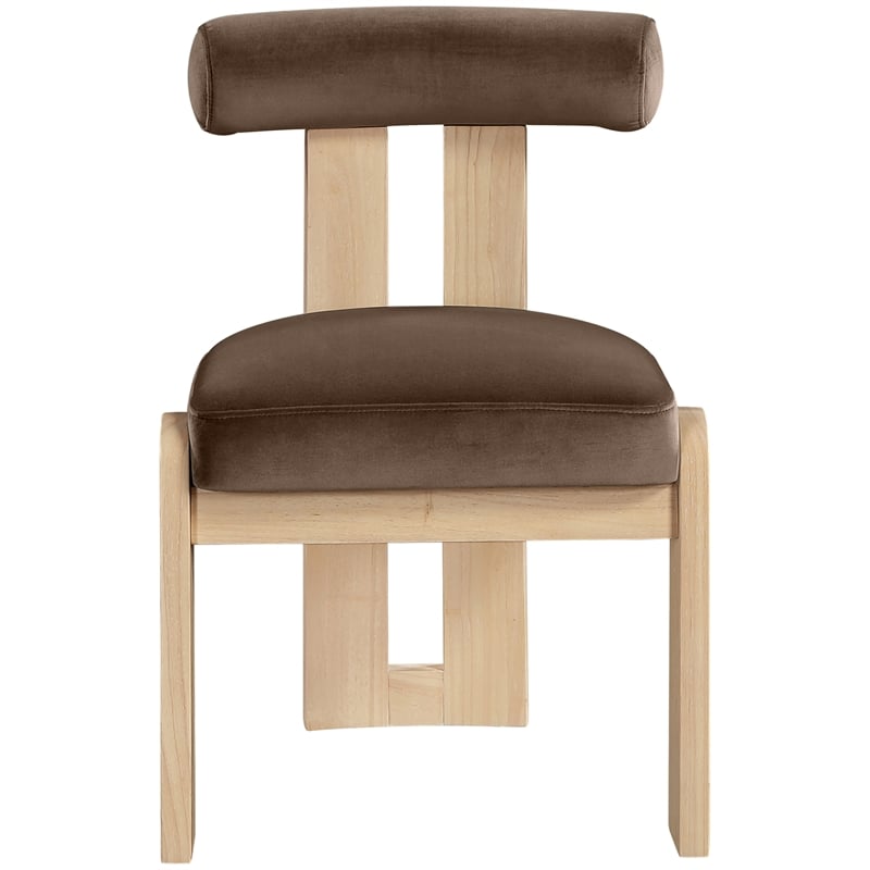 Meridian Furniture Arienzo Brown Velvet Upholstered Dining Chair (Set of 2)