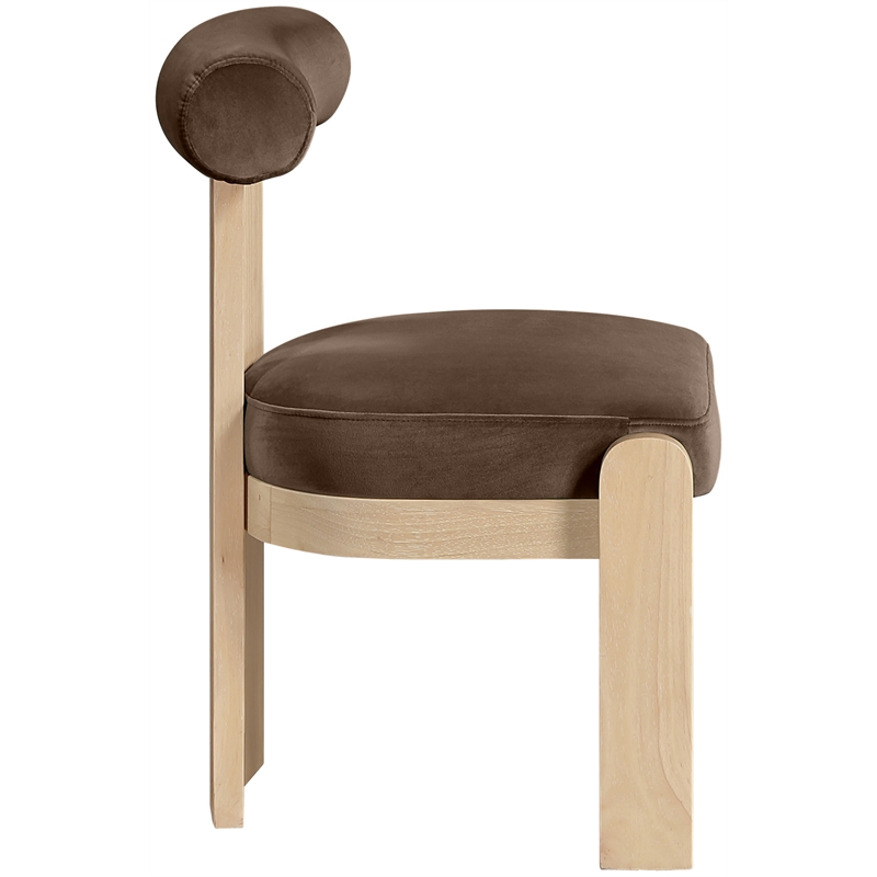 Meridian Furniture Arienzo Brown Velvet Upholstered Dining Chair (Set of 2)