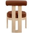 Meridian Furniture Arienzo Cognac Velvet Upholstered Dining Chair (Set of 2)