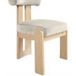 Meridian Furniture Arienzo Cream Velvet Upholstered Dining Chair (Set of 2)
