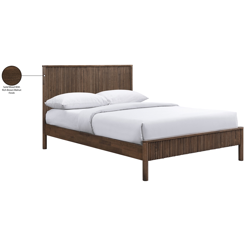 Meridian Furniture Kivo Walnut Solid Wood King Bed