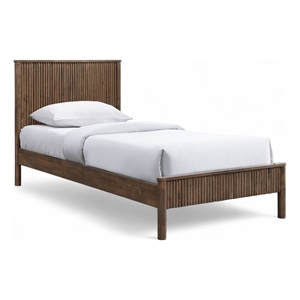 Meridian Furniture Kivo Walnut Solid Wood Twin Bed