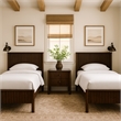 Meridian Furniture Kivo Walnut Solid Wood Twin Bed