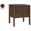 Meridian Furniture Kivo Walnut Solid Wood Nightstand