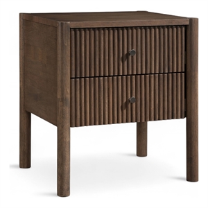Meridian Furniture Kivo Walnut Solid Wood Nightstand