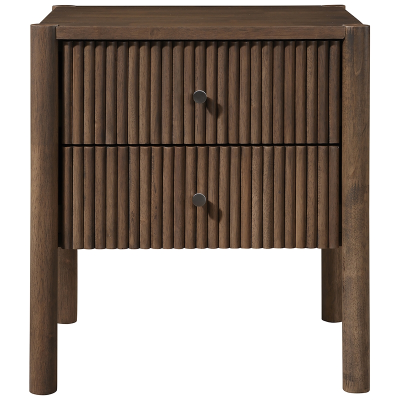 Meridian Furniture Kivo Walnut Solid Wood Nightstand