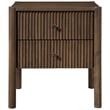 Meridian Furniture Kivo Walnut Solid Wood Nightstand