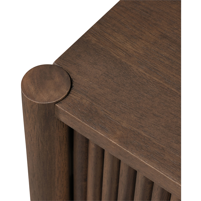Meridian Furniture Kivo Walnut Solid Wood Nightstand