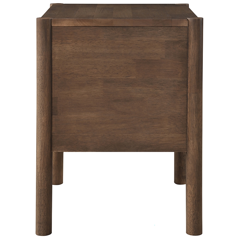 Meridian Furniture Kivo Walnut Solid Wood Nightstand