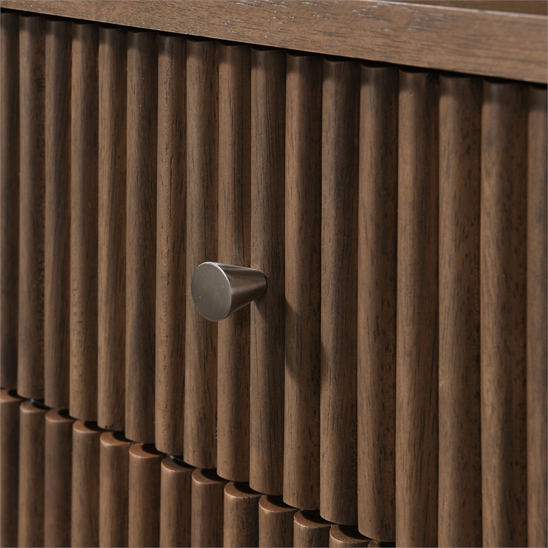 Meridian Furniture Kivo Walnut Solid Wood Nightstand