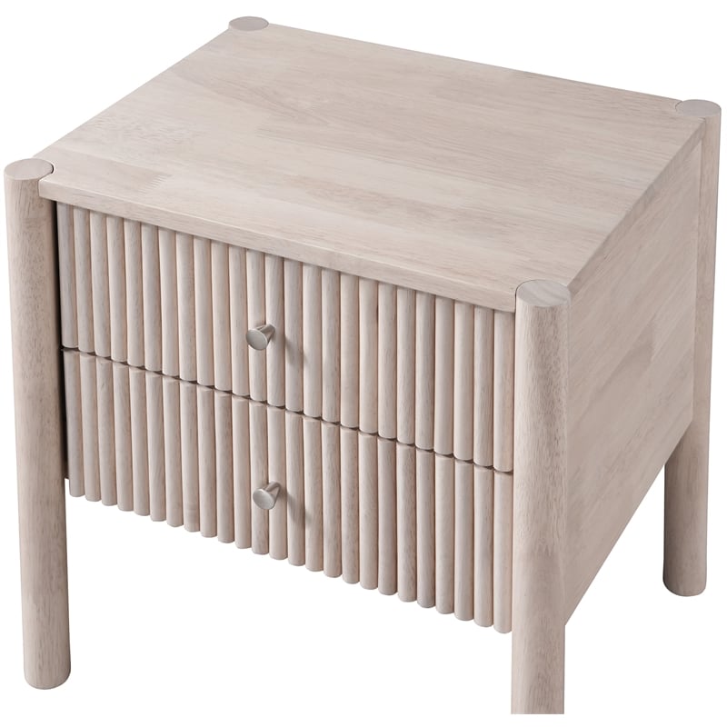 Meridian Furniture Kivo Natural Solid Wood Nightstand