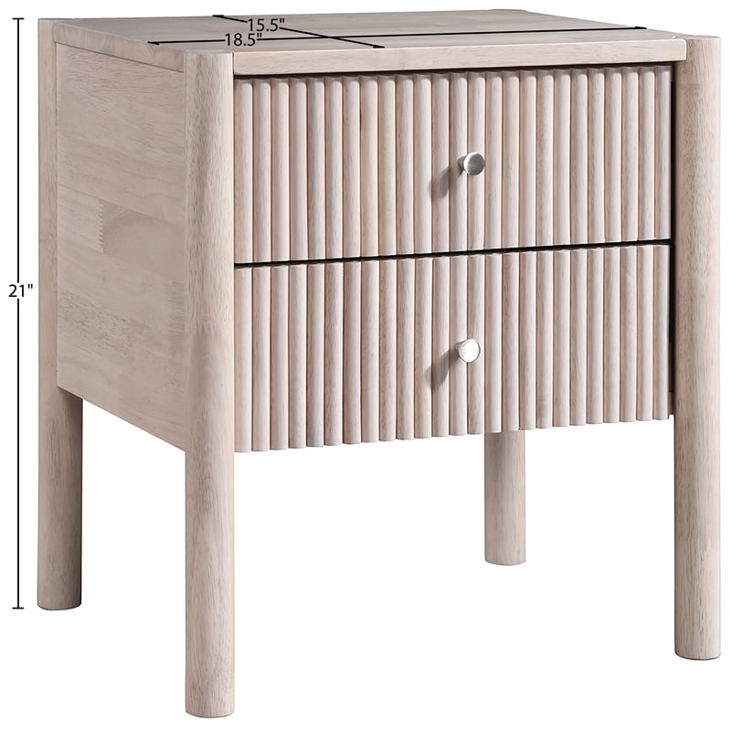 Meridian Furniture Kivo Natural Solid Wood Nightstand