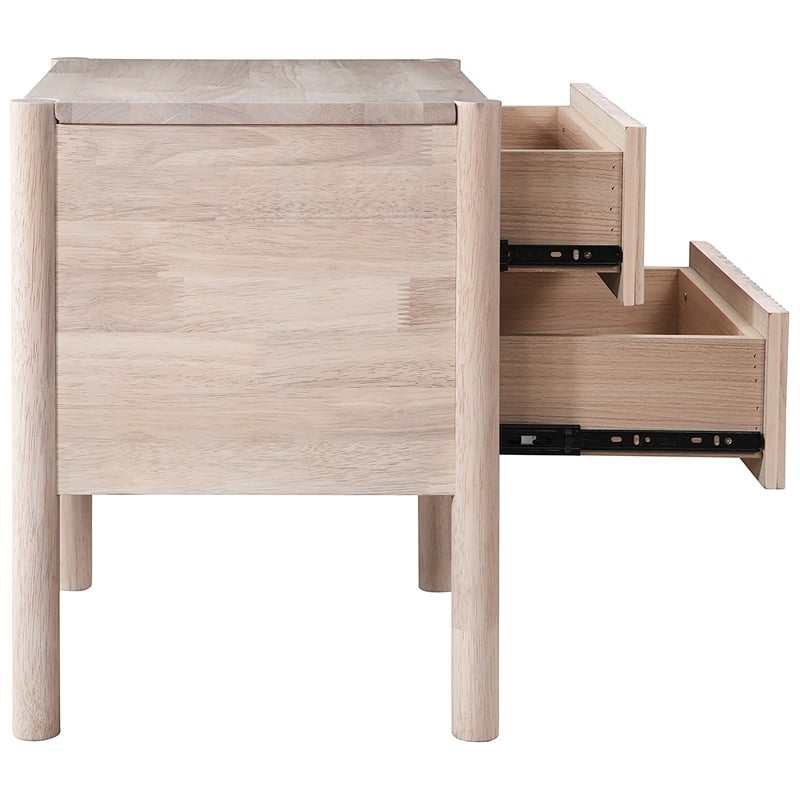 Meridian Furniture Kivo Natural Solid Wood Nightstand