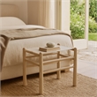 Meridian Furniture Santos Beige Vegan Leather Upholstered Bench