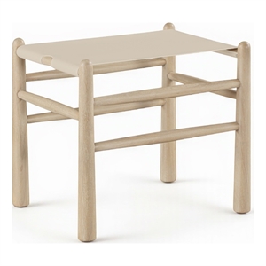 Meridian Furniture Santos Beige Vegan Leather Upholstered Bench