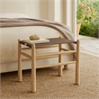 Meridian Furniture Santos Brown Vegan Leather Upholstered Bench