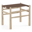Meridian Furniture Santos Brown Vegan Leather Upholstered Bench