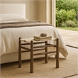 Meridian Furniture Santos Beige Vegan Leather Upholstered Bench