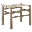 Meridian Furniture Santos Beige Vegan Leather Upholstered Bench