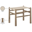 Meridian Furniture Santos Beige Vegan Leather Upholstered Bench