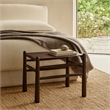 Meridian Furniture Santos Brown Vegan Leather Upholstered Bench