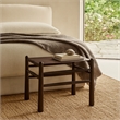 Meridian Furniture Santos Brown Vegan Leather Upholstered Bench