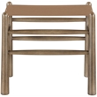 Meridian Furniture Santos Brown Vegan Leather Upholstered Bench