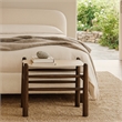 Meridian Furniture Santos Cream Vegan Leather Upholstered Bench