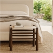 Meridian Furniture Santos Cream Vegan Leather Upholstered Bench