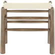 Meridian Furniture Santos Cream Vegan Leather Upholstered Bench