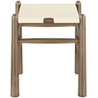 Meridian Furniture Santos Cream Vegan Leather Upholstered Bench