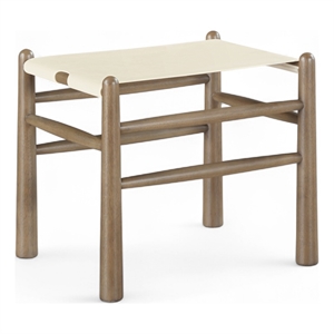 Meridian Furniture Santos Cream Vegan Leather Upholstered Bench