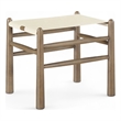 Meridian Furniture Santos Cream Vegan Leather Upholstered Bench