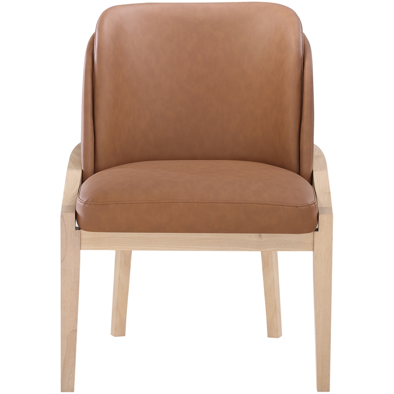 Meridian Furniture Navo Cognac Vegan Leather Upholstered Dining Chair