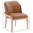 Meridian Furniture Navo Cognac Vegan Leather Upholstered Dining Chair