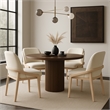 Meridian Furniture Navo Cream Vegan Leather Upholstered Dining Chair