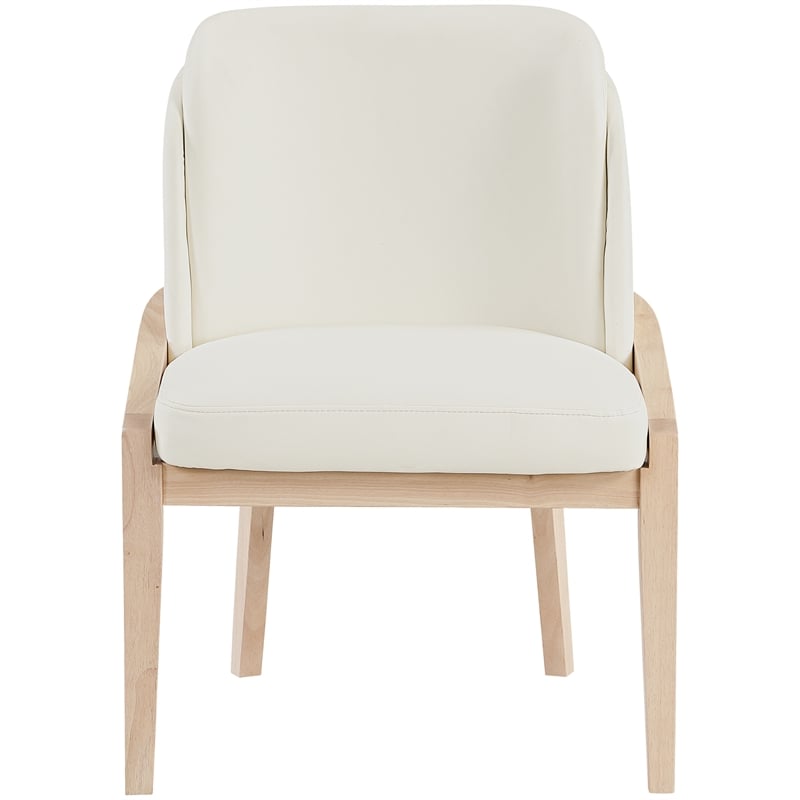 Meridian Furniture Navo Cream Vegan Leather Upholstered Dining Chair