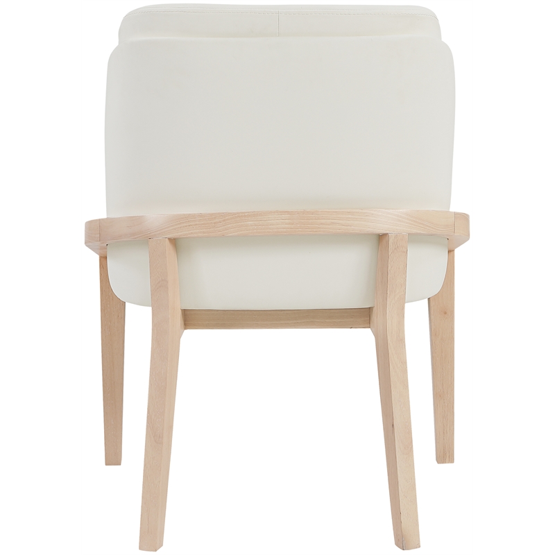 Meridian Furniture Navo Cream Vegan Leather Upholstered Dining Chair