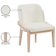 Meridian Furniture Navo Cream Vegan Leather Upholstered Dining Chair