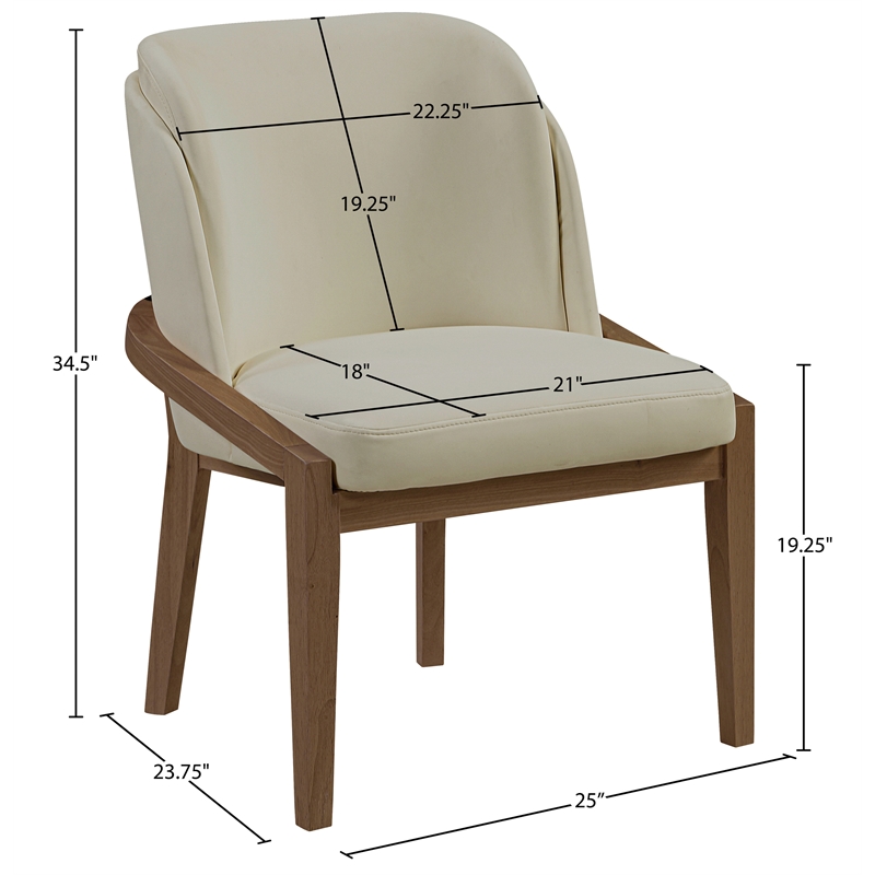 Meridian Furniture Navo Beige Vegan Leather Upholstered Dining Chair