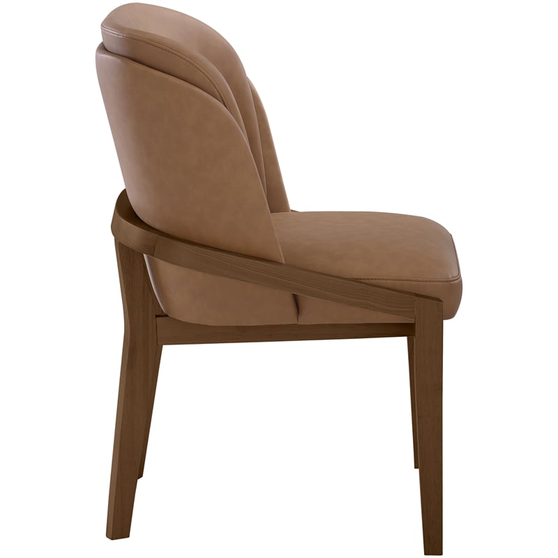 Meridian Furniture Navo Brown Vegan Leather Upholstered Dining Chair