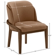 Meridian Furniture Navo Brown Vegan Leather Upholstered Dining Chair