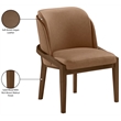 Meridian Furniture Navo Brown Vegan Leather Upholstered Dining Chair