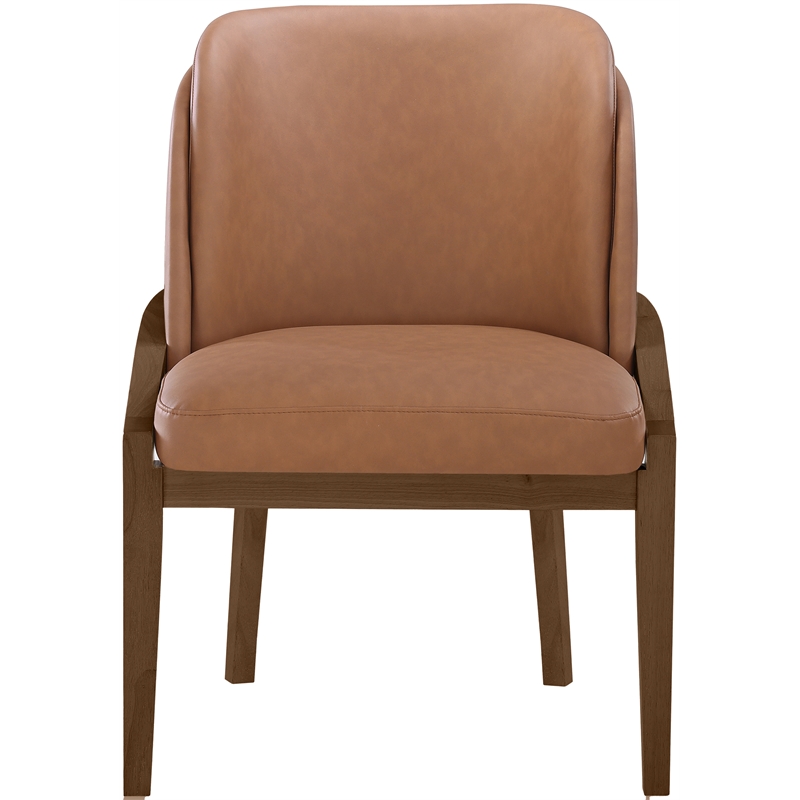 Meridian Furniture Navo Cognac Vegan Leather Upholstered Dining Chair